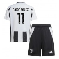 Juventus Nicolas Gonzalez #11 Hjemmedraktsett Barn 2024-25 Kortermet (+ Korte bukser)